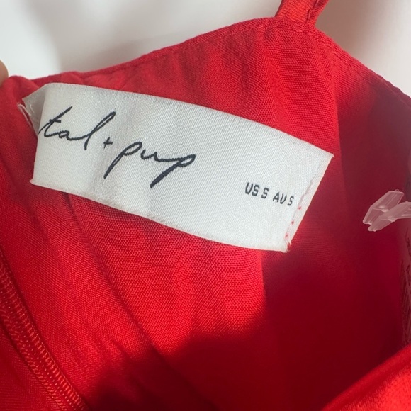 PETAL & PUP LIPA COLOURBLOCK MIDI SLIP DRESS - PINK/RED B1709 - Picture 7 of 7